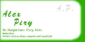 alex piry business card